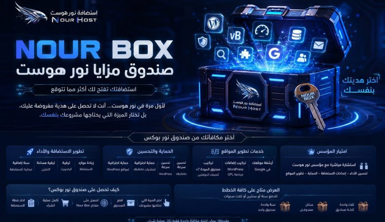 Nour Box | صندوق مزايا نور هوست – اختر هديتك بنفسك مع كل استضافة